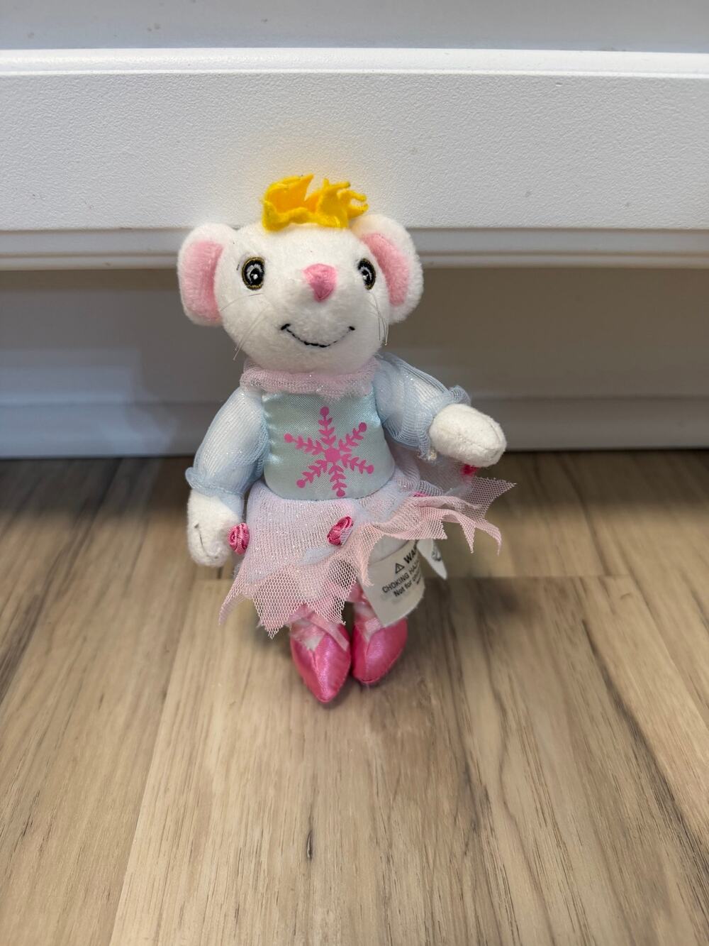 RARE Sababa Toys 2005 Angelina Ballerina Plush 5" Doll Green Snowflake Dress